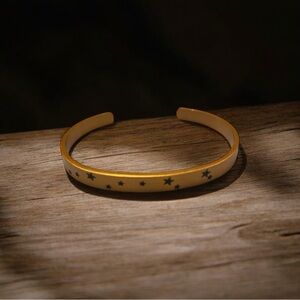 Rose Gold Cuff Bracelet – Celestial Themed Stars